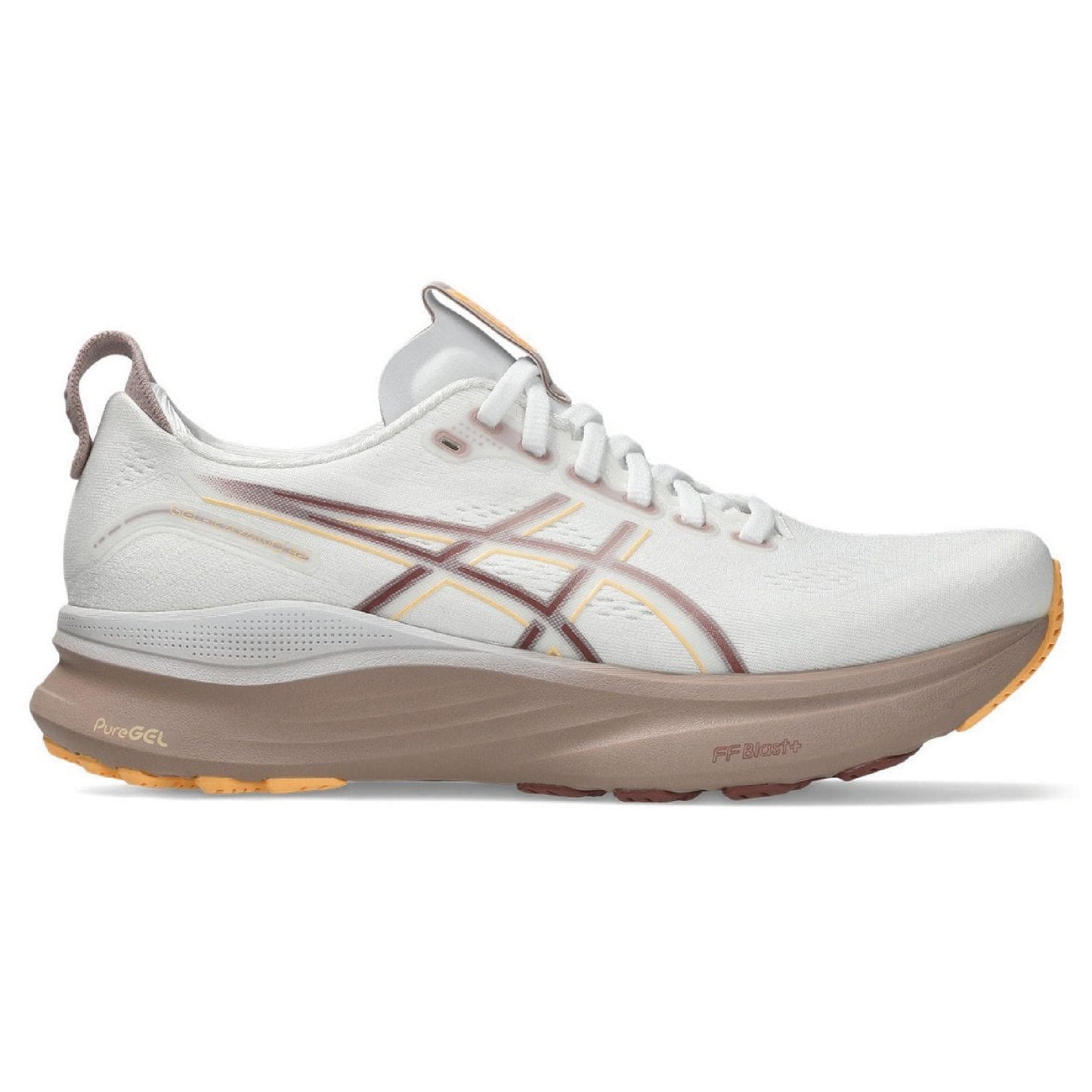 ASICS GEL-KAYANO 32 running shoe in the white colorway.
