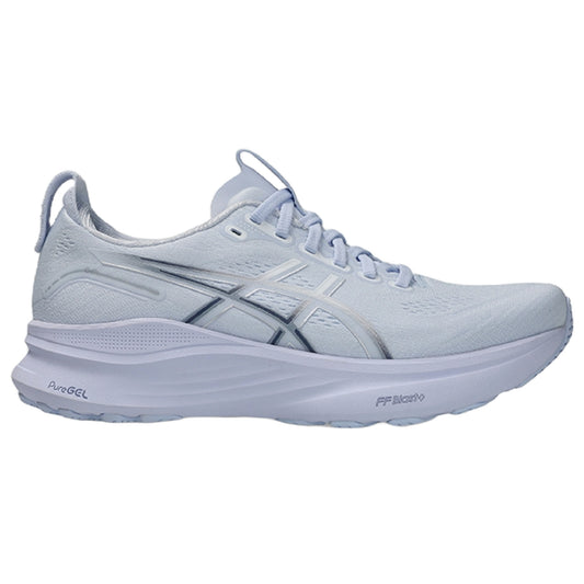 ASICS GEL-KAYANO 32 running shoes featuring PureGEL technology and FF BLAST PLUS cushioning.