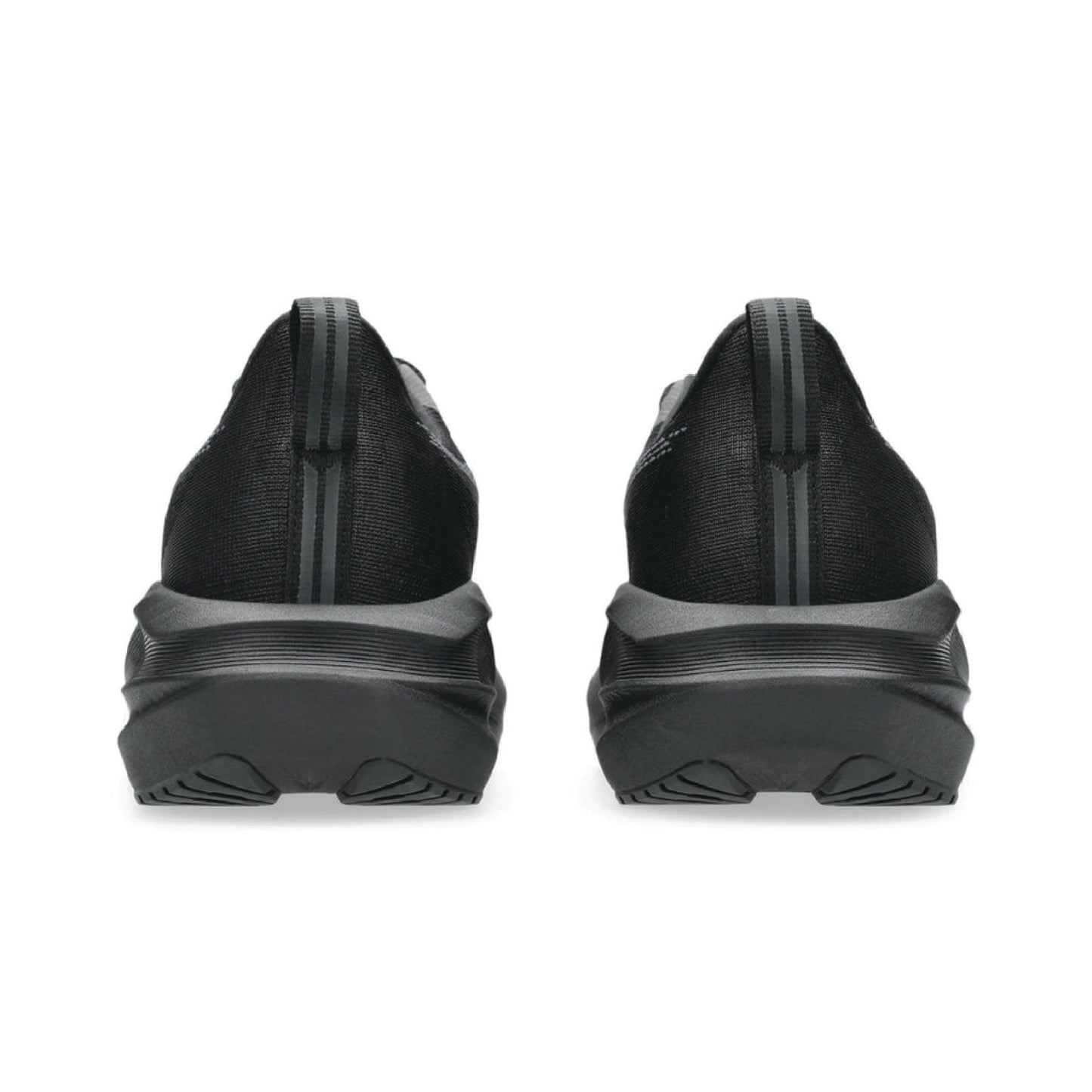 ASICS Novablast 5 running shoe in a black colorway.