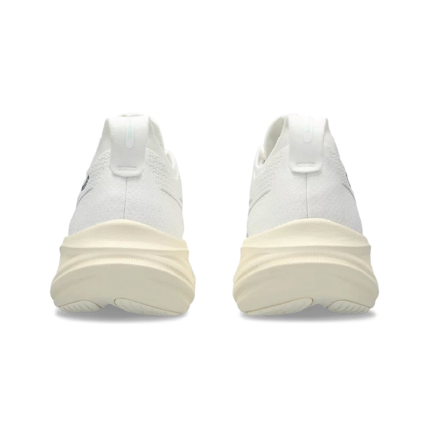 ASICS Gel-Nimbus 26 running shoe in the White/Off White colorway.