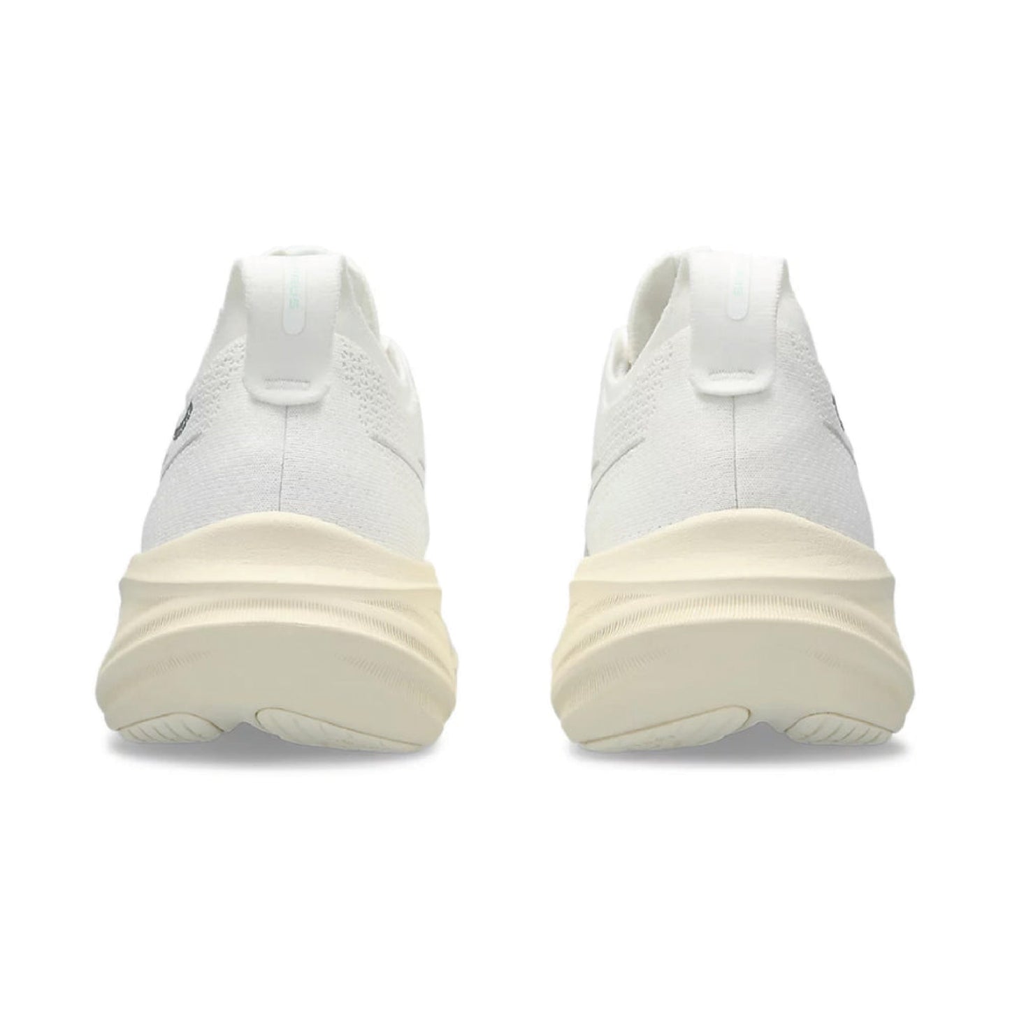 ASICS Gel-Nimbus 26 running shoe in the White/Off White colorway.